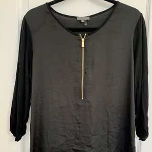Vince Camuto Black and Long Maternity Top